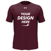 Under Armour Men's Team Tech™ T-Shirt, Maroon / White, Front view, Mockup