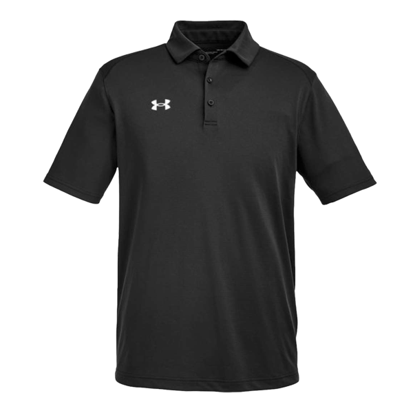 Under Armour Men's Tech™ Polo, Black / White, Front view