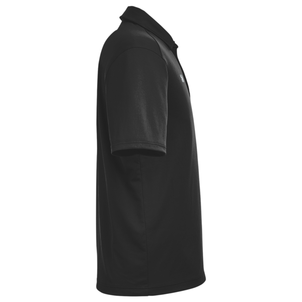 Under Armour Men's Tech™ Polo, Black / White, Right Sleeve view