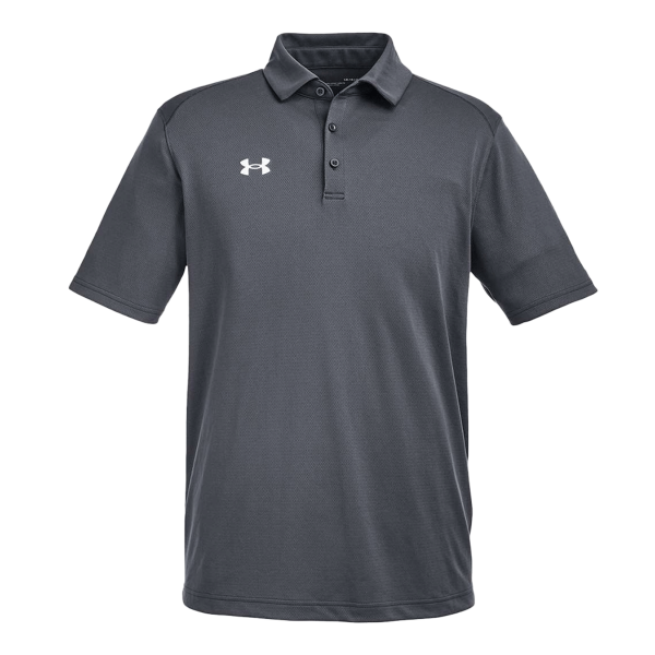 Under Armour Men's Tech™ Polo, Cs Grey Light Heather / White, Front view