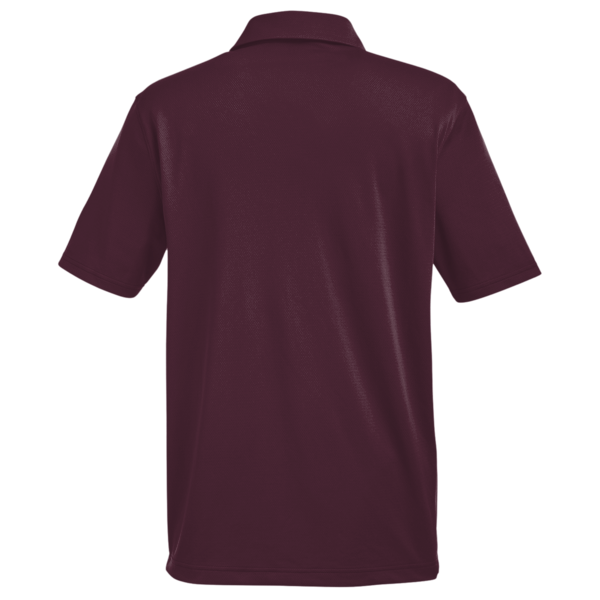 Under Armour Men's Tech™ Polo, Maroon / White, Back view