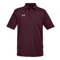 Under Armour Men's Tech™ Polo, Maroon / White, Front view