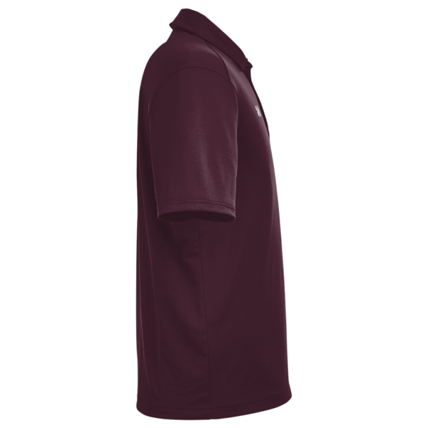 Under Armour Men's Tech™ Polo, Maroon / White, Right Sleeve view