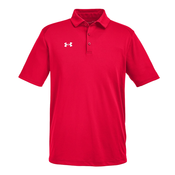 Under Armour Men's Tech™ Polo, Red / White, Front view