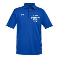 Under Armour Men's Tech™ Polo, Royal / White, Front view, Mockup
