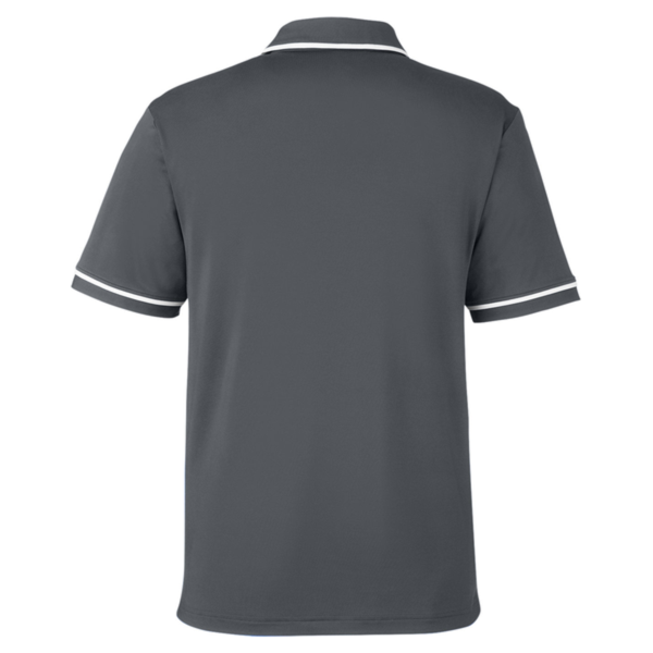 Under Armour Men's Tipped Teams Performance Polo, Cs Grey Light Heather / White, Back view