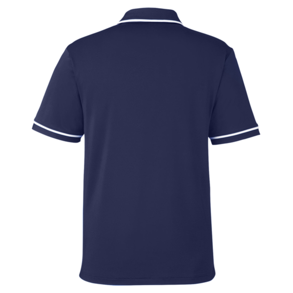 Under Armour Men's Tipped Teams Performance Polo, Midnight Navy / White, Back view