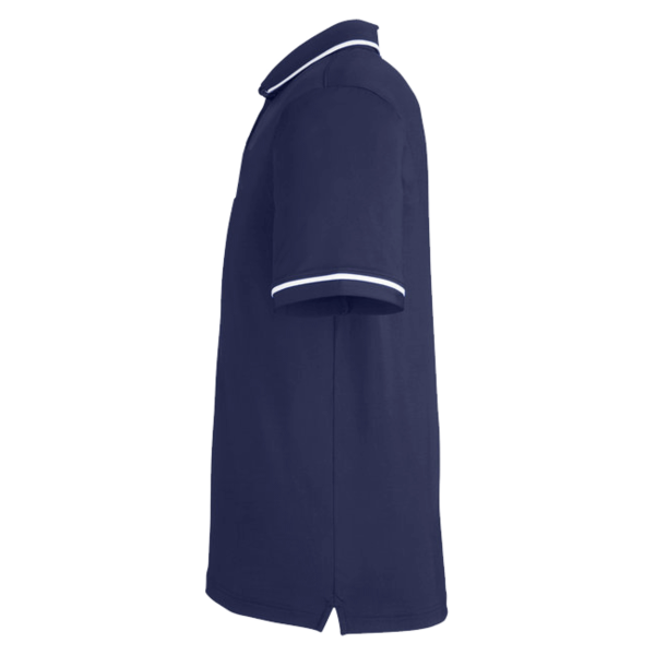 Under Armour Men's Tipped Teams Performance Polo, Midnight Navy / White, Left Sleeve view