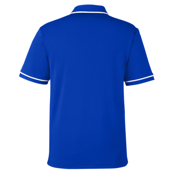 Under Armour Men's Tipped Teams Performance Polo, Royal / White, Back view