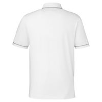 Under Armour Men's Tipped Teams Performance Polo, White / Mod Grey, Back view