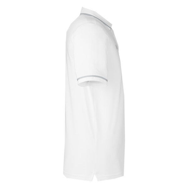 Under Armour Men's Tipped Teams Performance Polo, White / Mod Grey, Right Sleeve view