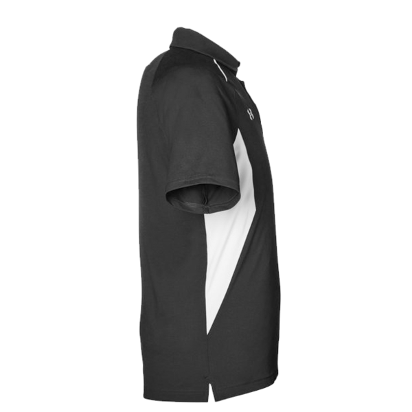 Under Armour Men's Title Polo 2.0, Black / White, Right Sleeve view