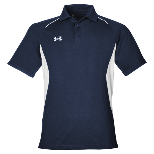 Under Armour Men's Title Polo 2.0, Midnight Navy / White, Front view