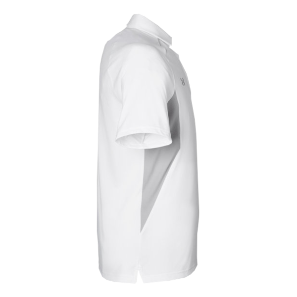 Under Armour Men's Title Polo 2.0, White / Mod Grey, Right Sleeve view