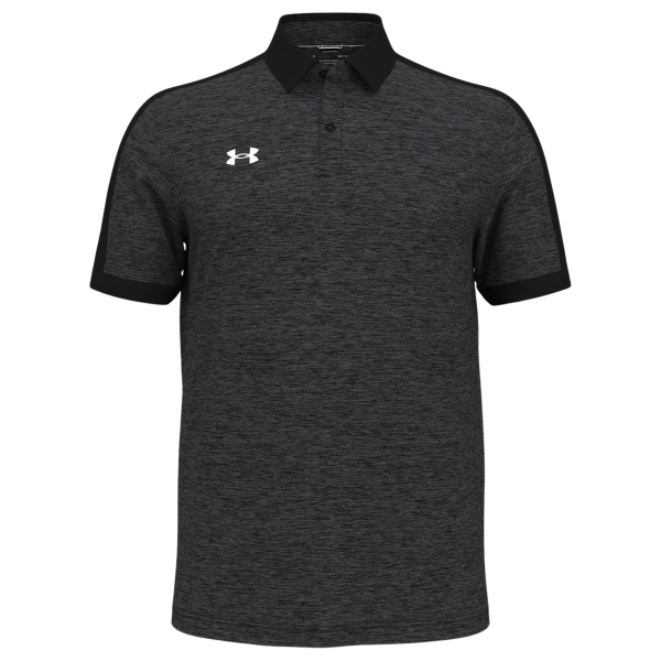 Under Armour Men's Trophy Level Polo, Black / White, Front view