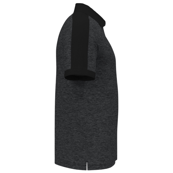 Under Armour Men's Trophy Level Polo, Black / White, Right Sleeve view