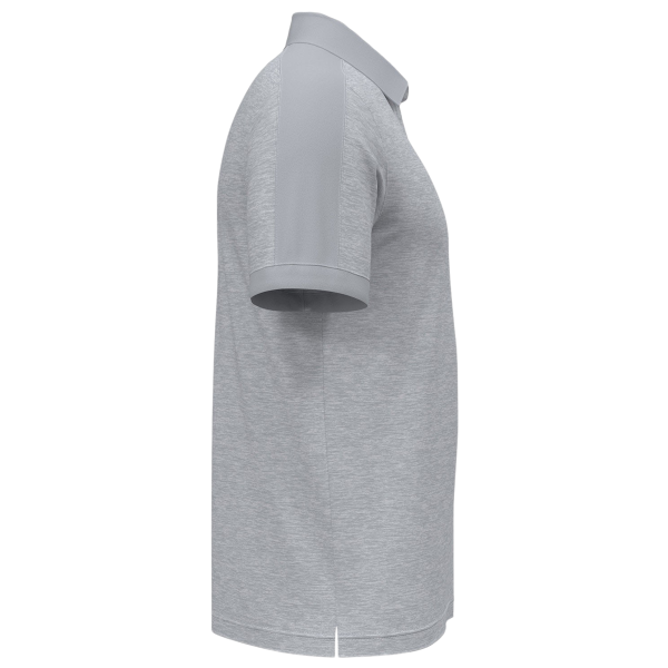 Under Armour Men's Trophy Level Polo, Mod Grey / White, Right Sleeve view