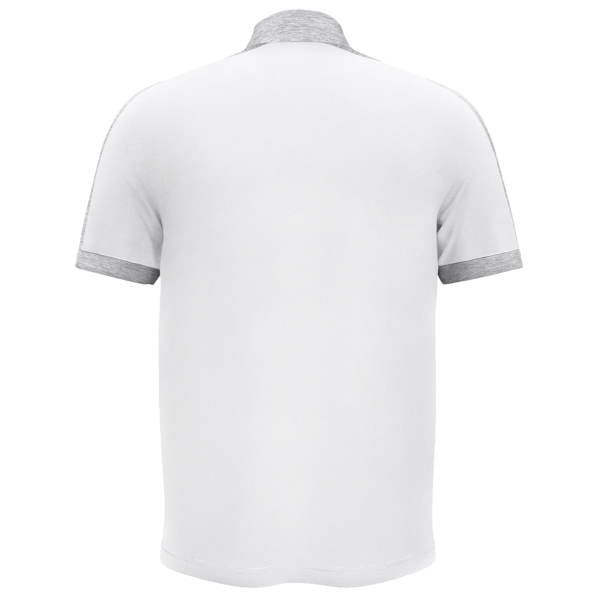 Under Armour Men's Trophy Level Polo, White / Mod Grey, Back view