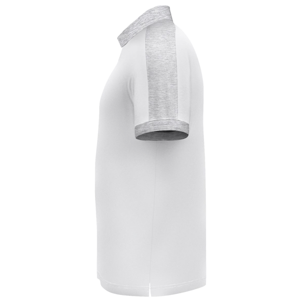 Under Armour Men's Trophy Level Polo, White / Mod Grey, Left Sleeve view