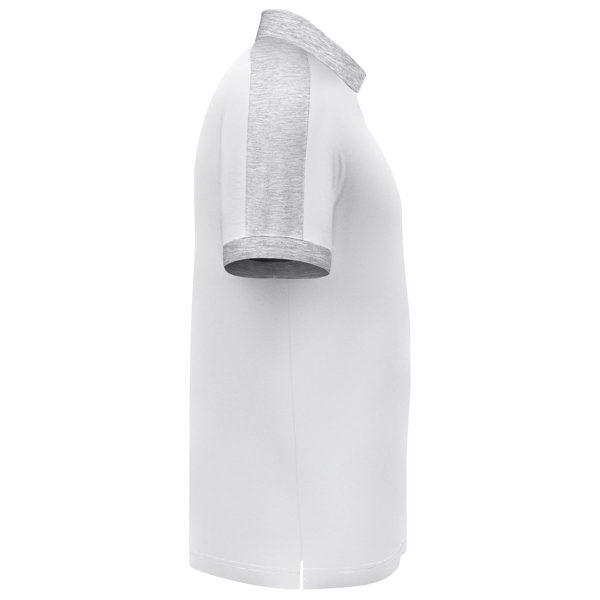 Under Armour Men's Trophy Level Polo, White / Mod Grey, Right Sleeve view