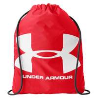 Under Armour Ozsee Sackpack Drawstring Bag, Red / Red, Front view