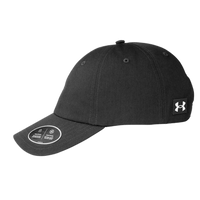 Under Armour Team Chino Cap, Black / Black / White, Left Side view