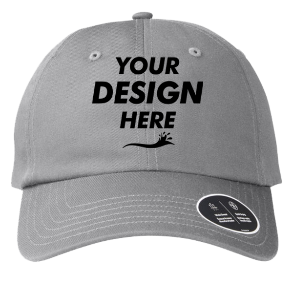 Under Armour Team Chino Cap, Pitch Grey / Pitch Grey / Black, Front view, Mockup