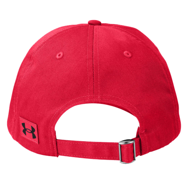 Under Armour Team Chino Cap, Red / Red / Black, Back view