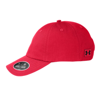 Under Armour Team Chino Cap, Red / Red / Black, Left Side view