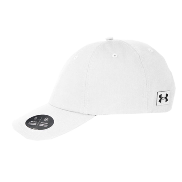 Under Armour Team Chino Cap, White / White / Black, Left Side view