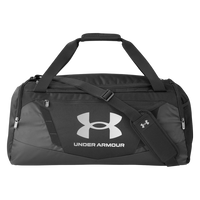 Under Armour Undeniable 5.0 MD Duffel Bag, Black / Metallic Silver, Front view
