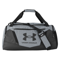 Under Armour Undeniable 5.0 MD Duffel Bag, Pitch Grey Medium Heather / Black, Front view
