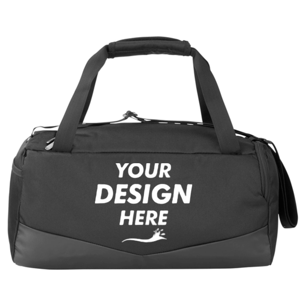Under Armour Undeniable 5.0 XS Duffel Bag, Black / Metallic Silver, Back view, Mockup