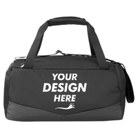 Under Armour Undeniable 5.0 XS Duffel Bag, Black / Metallic Silver, Back view, Mockup