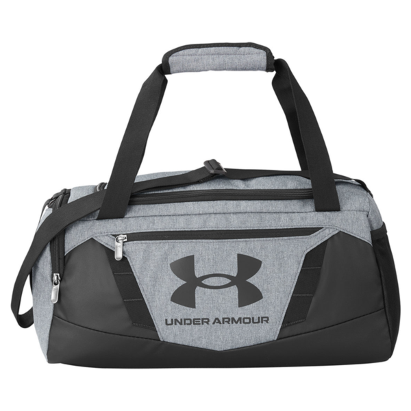 Under Armour Undeniable 5.0 XS Duffel Bag, Pitch Grey Medium Heather / Black, Front view