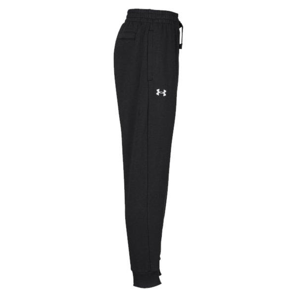 Under Armour Unisex Rival Fleece Joggers, Black / White, Right Side view