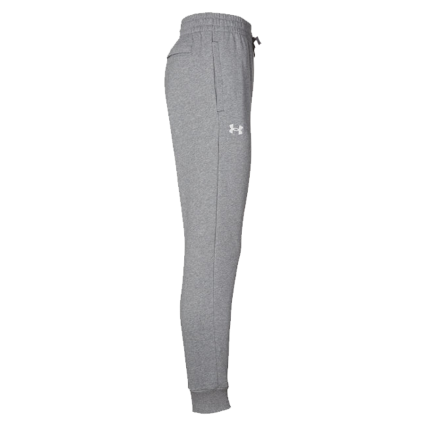 Under Armour Unisex Rival Fleece Joggers, Cs Grey Light Heather / White, Right Side view