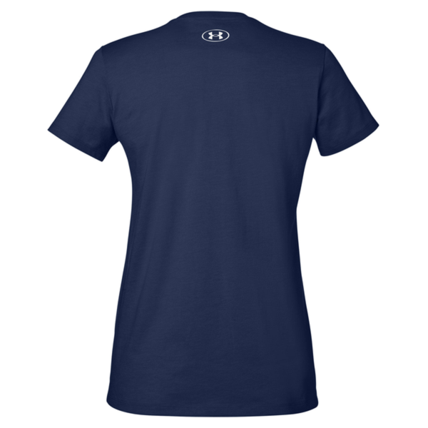Under Armour Women's Athletic 2.0 T-Shirt, Midnight Navy / White, Back view