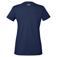 Under Armour Women's Athletic 2.0 T-Shirt, Midnight Navy / White, Back view