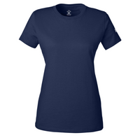 Under Armour Women's Athletic 2.0 T-Shirt, Midnight Navy / White, Front view