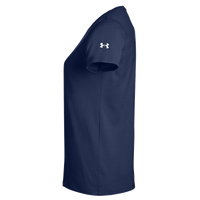 Under Armour Women's Athletic 2.0 T-Shirt, Midnight Navy / White, Left Sleeve view