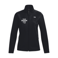 Under Armour Women's ColdGear® Infrared Shield 2.0 Jacket, Black / White, Front view, Mockup