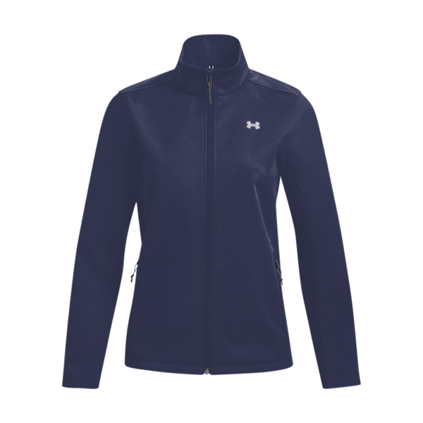 Under Armour Women's ColdGear® Infrared Shield 2.0 Jacket, Midnight Navy / White, Front view