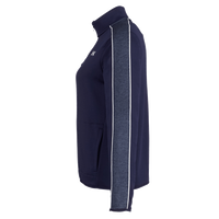 Under Armour Women's Command 2.0 Quarter-Zip Pullover, Midnight Navy / White, Left Sleeve view