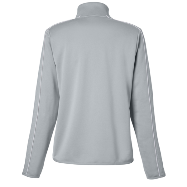 Under Armour Women's Command 2.0 Quarter-Zip Pullover, Mod Grey / White, Back view