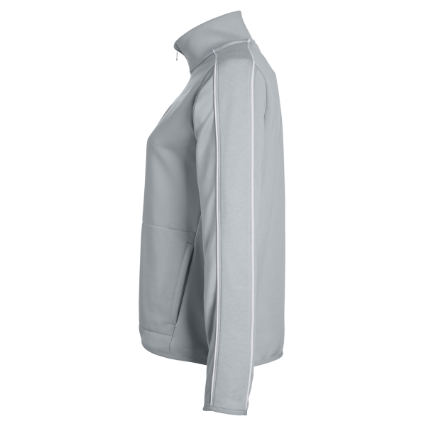 Under Armour Women's Command 2.0 Quarter-Zip Pullover, Mod Grey / White, Left Sleeve view