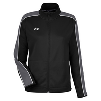 Under Armour Women's Command Full-Zip 2.0 Jacket, Black / White, Front view