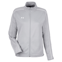 Under Armour Women's Command Full-Zip 2.0 Jacket, Mod Grey / White, Front view