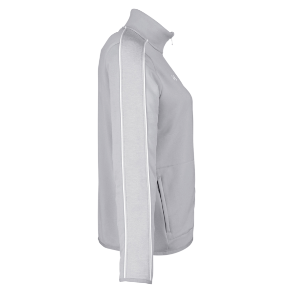 Under Armour Women's Command Full-Zip 2.0 Jacket, Mod Grey / White, Right Sleeve view