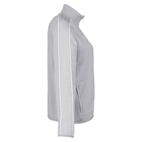 Under Armour Women's Command Full-Zip 2.0 Jacket, Mod Grey / White, Right Sleeve view